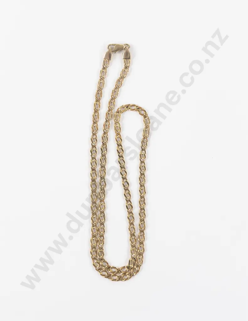 9ct Fancy Curb Link Neck Chain Image 1++