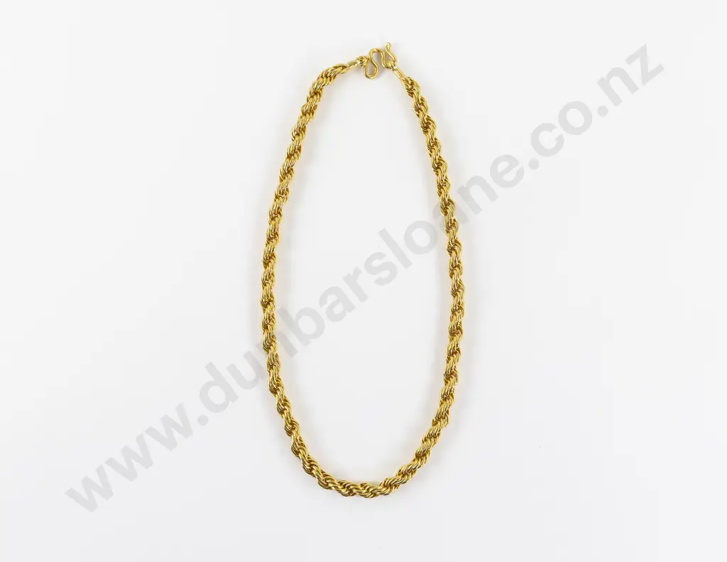 22ct Fancy Rope Twist Neck Chain Image 1++