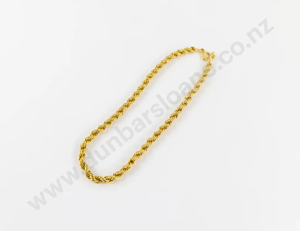 22ct Fancy Rope Twist Neck Chain Image 1++