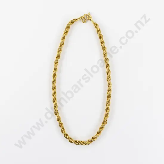 22ct Fancy Rope Twist Neck Chain