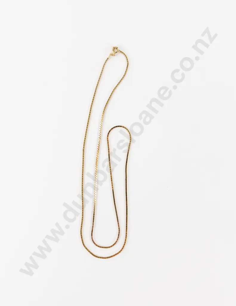 9ct Box Link Neck Chain Image 1++