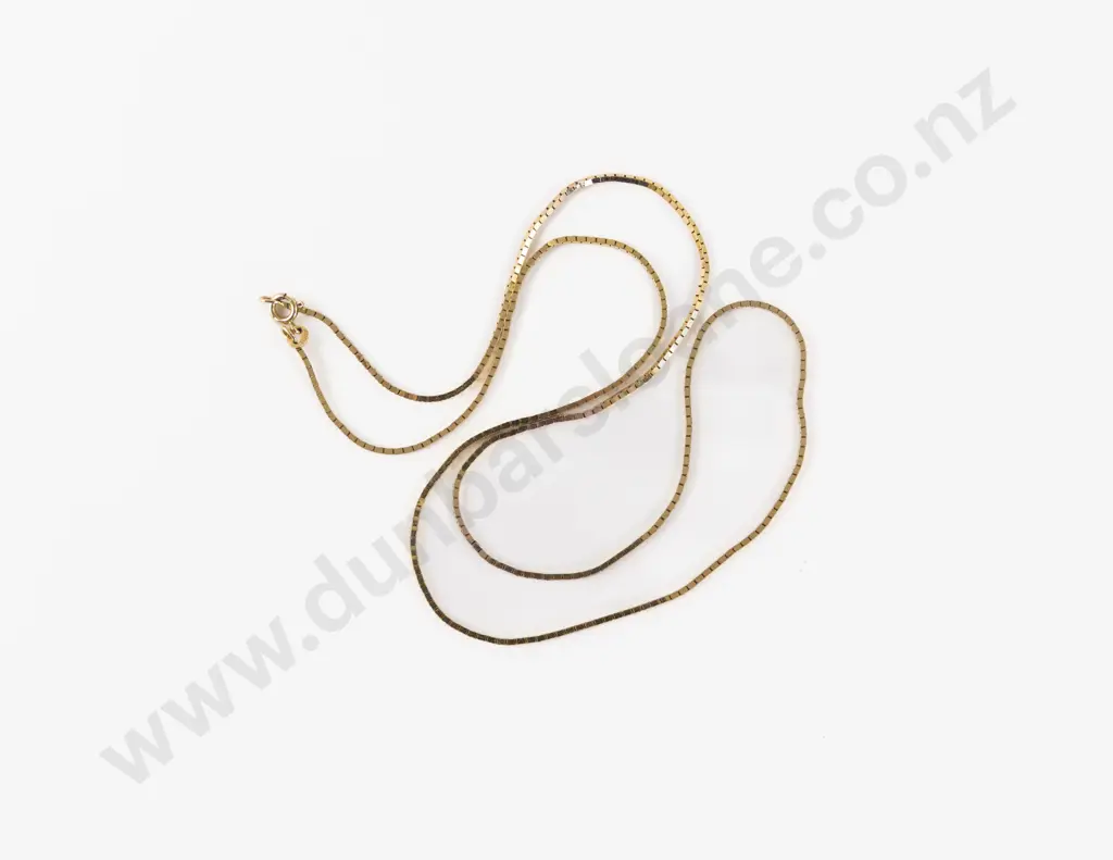 9ct Box Link Neck Chain Image 1++