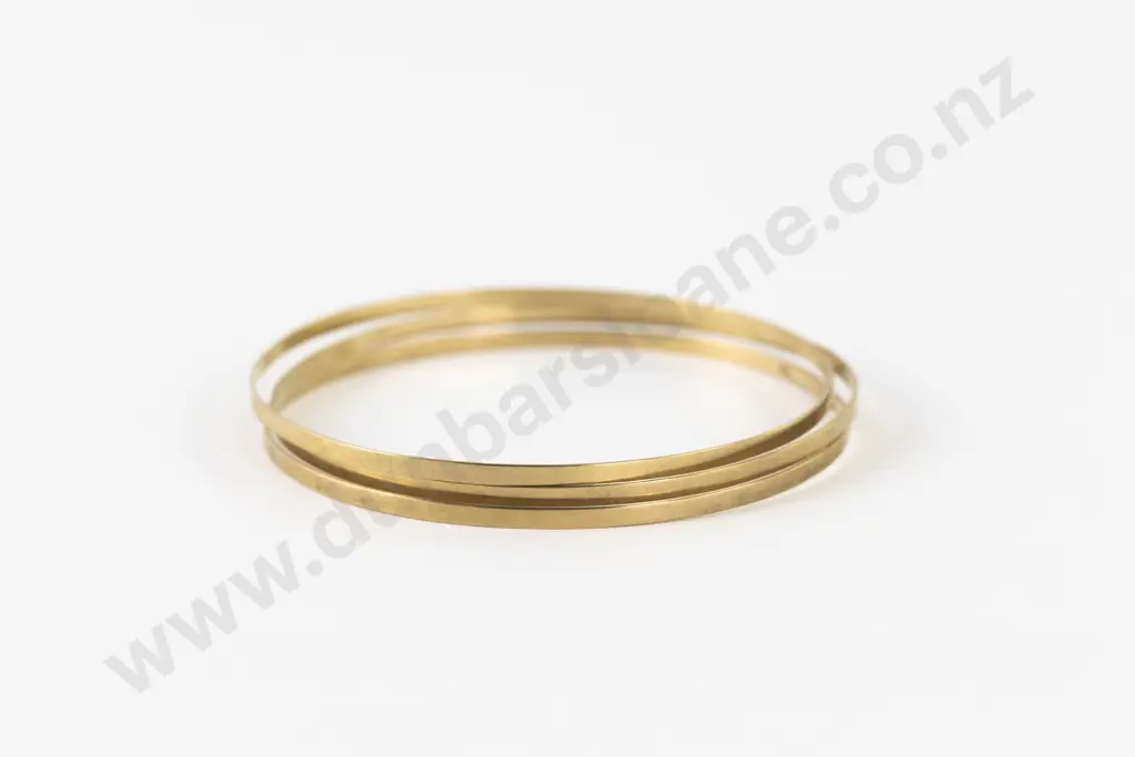 Three 9ct Plain Bangles Image 1++