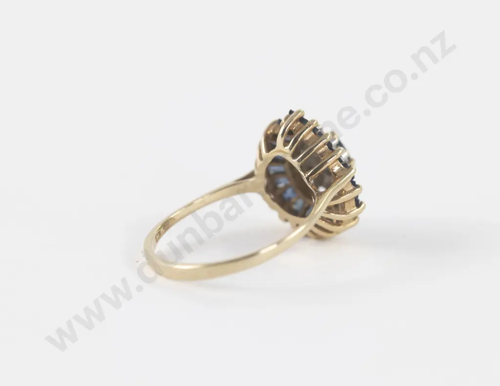 9ct 29stone Sapphire and Diamond Cluster Ring Image 1++