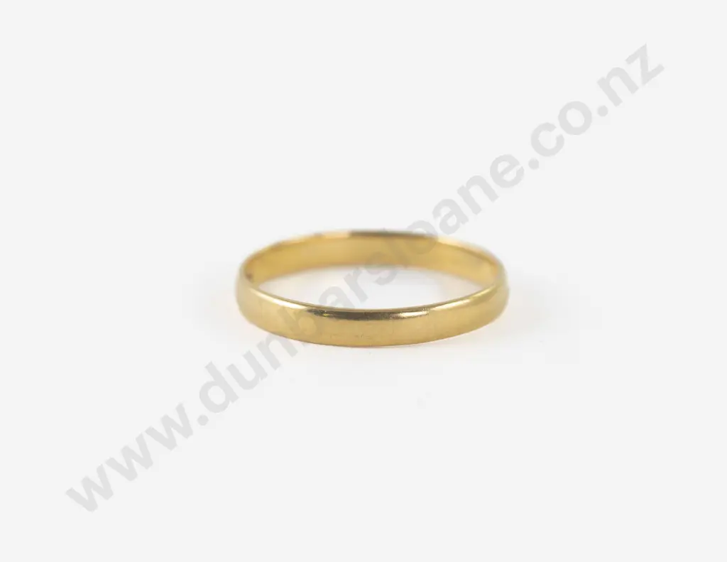 22ct Plain Wedding Band Image 1++