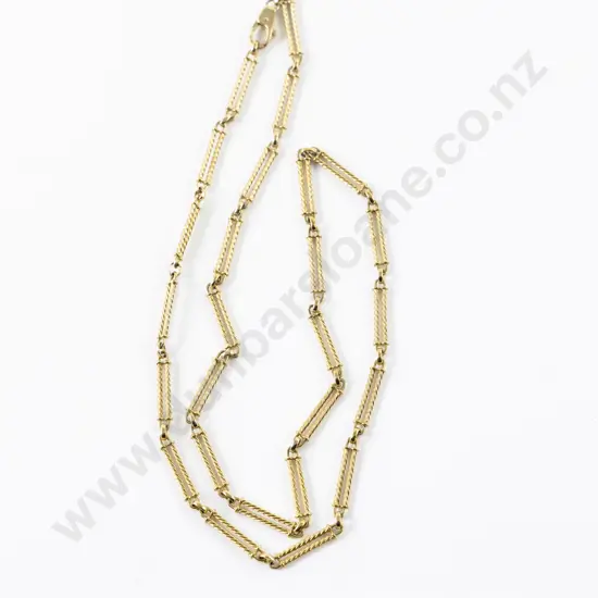 9ct Rail and Trace Link Neck Chain