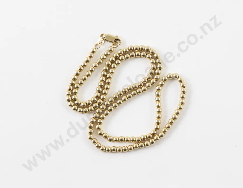 14ct Fancy Bead Link Neck Chain Image 1++