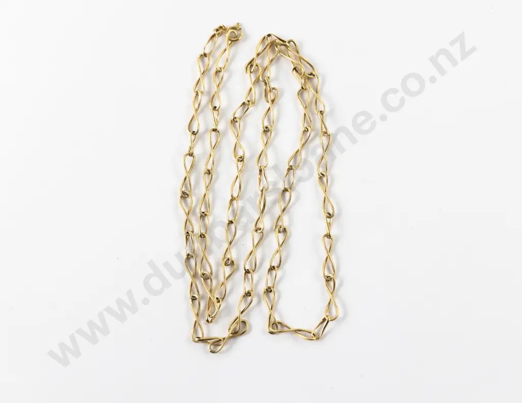 18ct Fancy Curb Link Neck Chain Image 1++