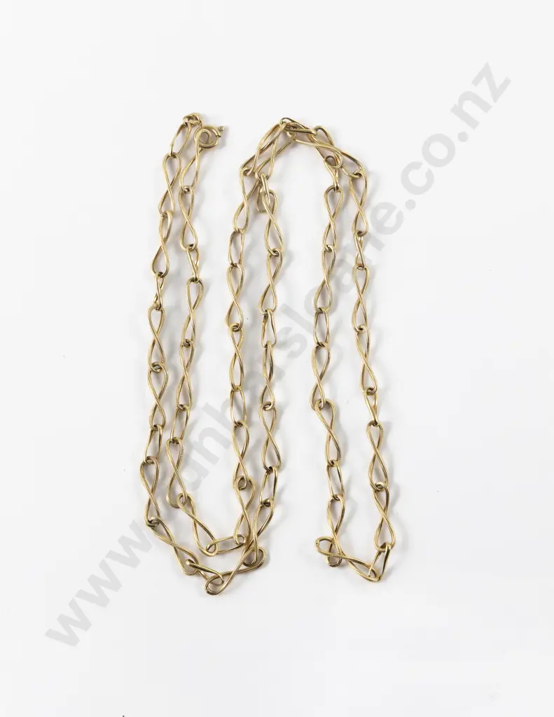18ct Fancy Curb Link Neck Chain Image 1++