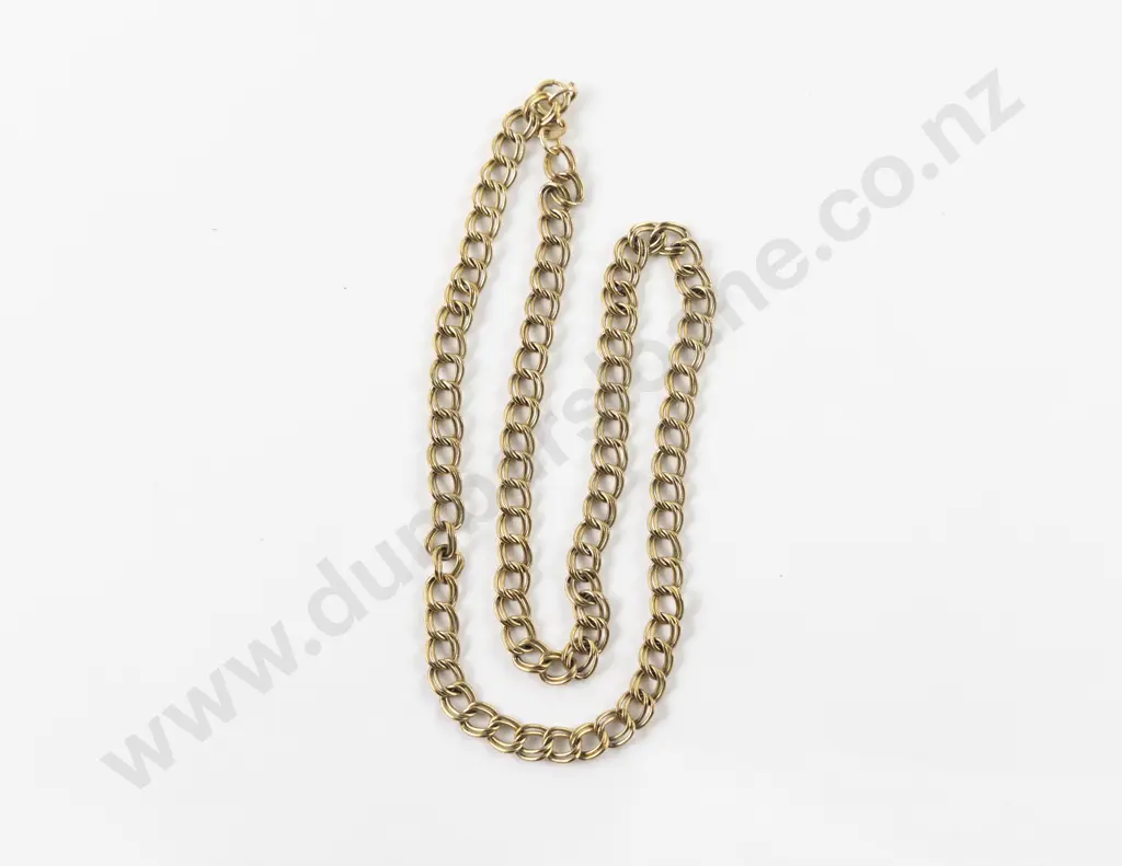 9ct Double Curb Link Neck Chain Image 1++