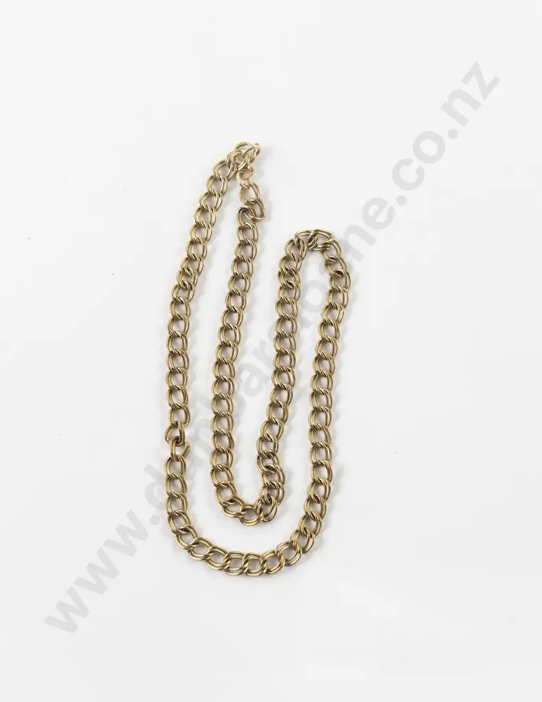 9ct Double Curb Link Neck Chain Image 1++