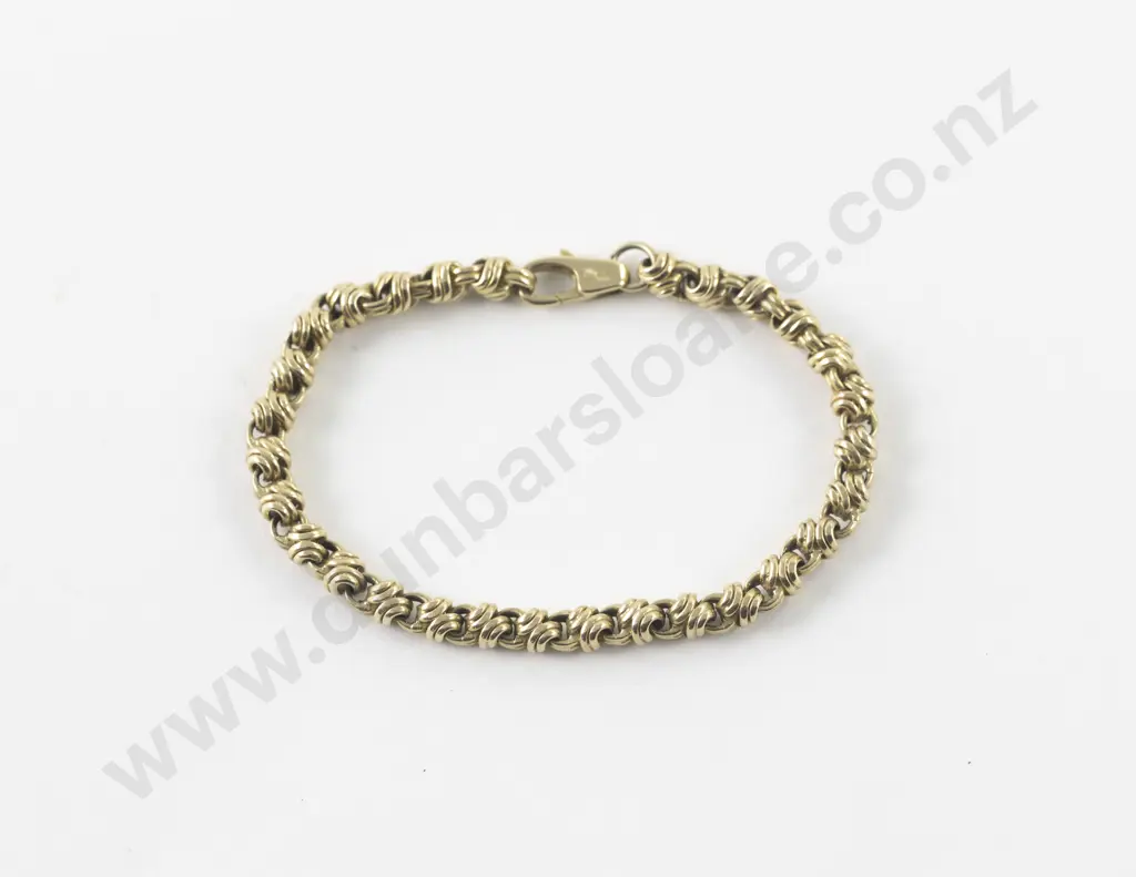 9ct Mixed Trace Link Bracelet Image 1++