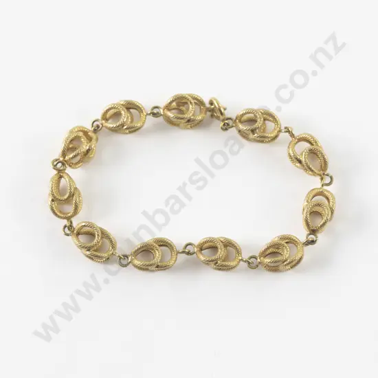 18ct Fancy Curb Link Bracelet