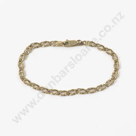 9ct Double Curb Link Bracelet