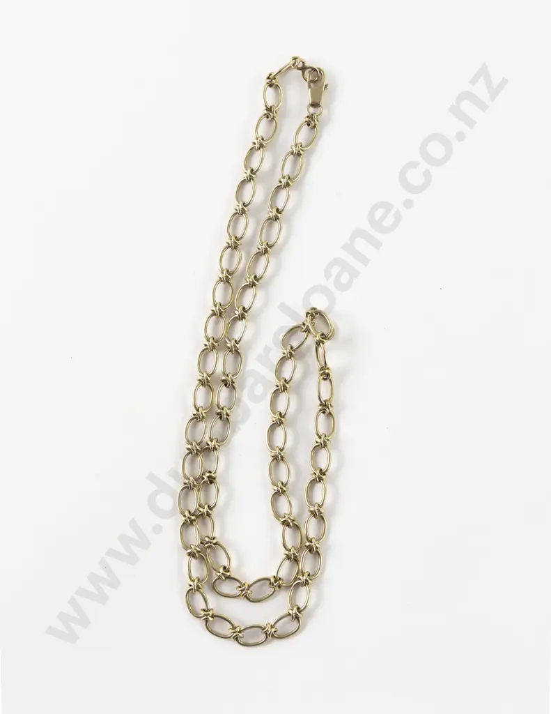 9ct Modern Fancy Curb Link Neck Chain Image 1++