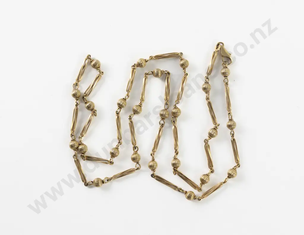 9ct Fancy Rail Link Neck Chain Image 1++