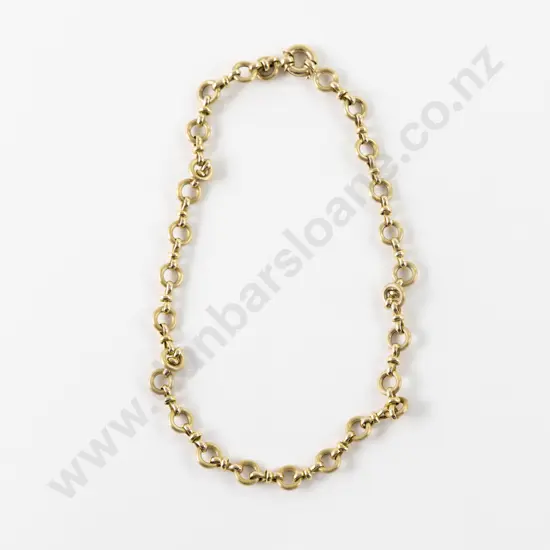 14ct (marked 18ct) Mixed Curb Link Neck Chain