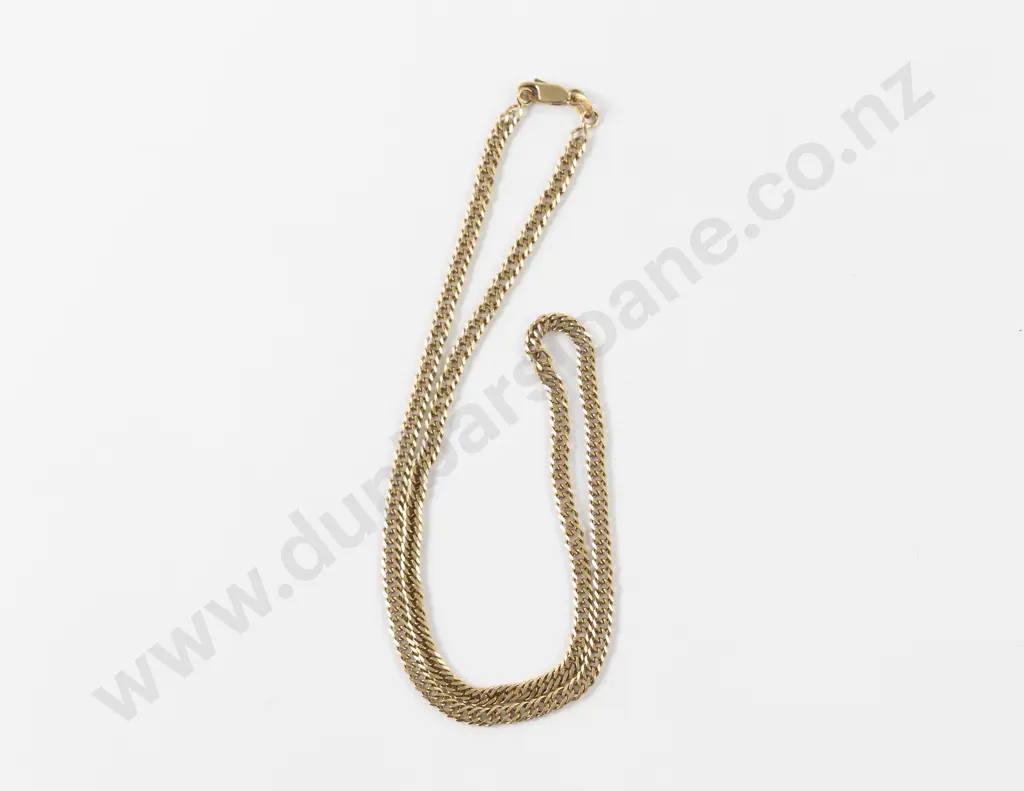 18ct Fancy Curb Link Neck Chain Image 1++