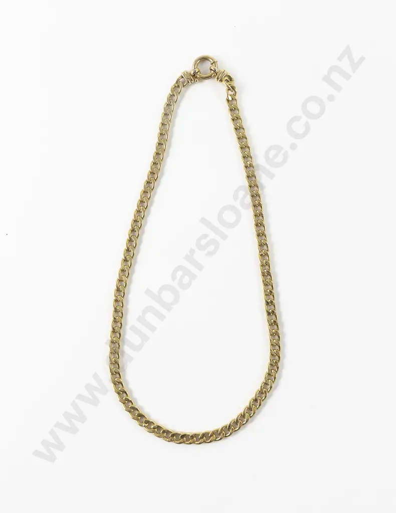 9ct Fancy Curb Link Neck Chain Image 1++