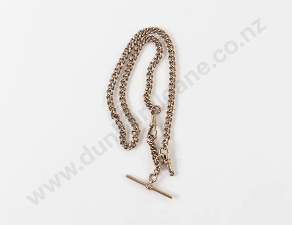 9ct Curb Link Albert Chain Image 1++