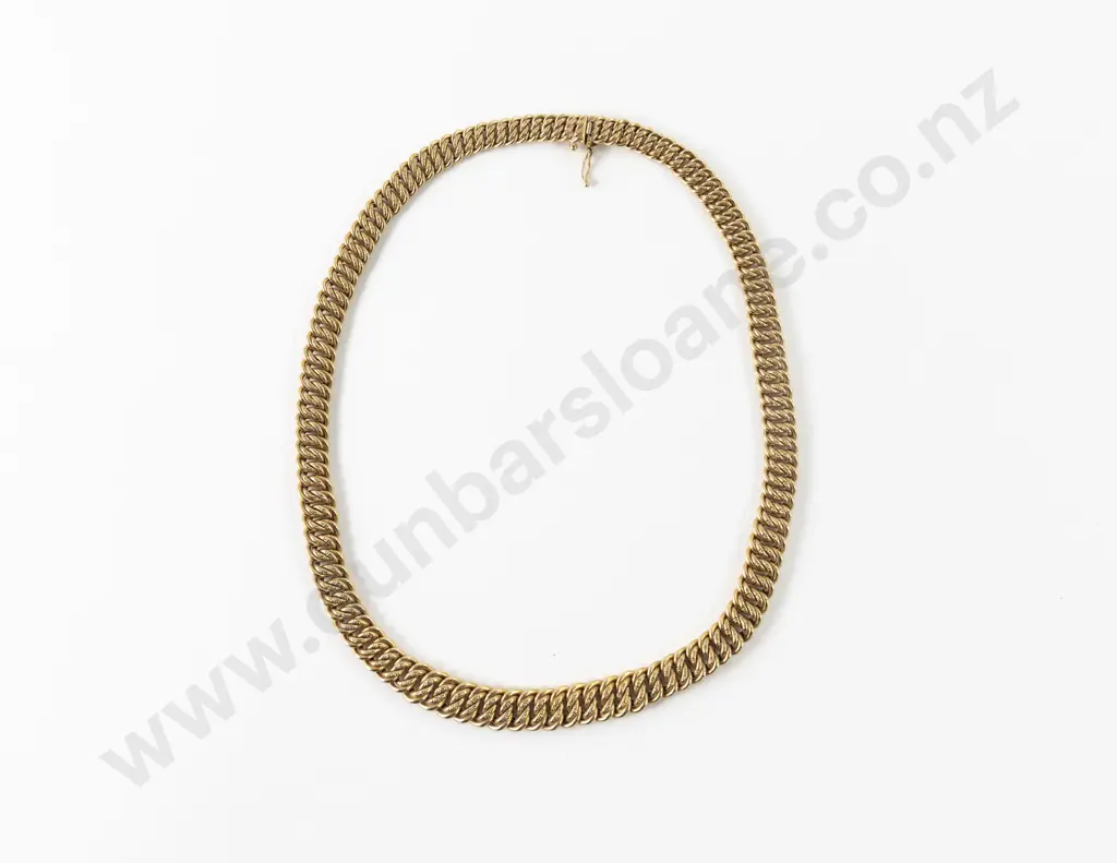 9ct Fancy Link Necklace Image 1++