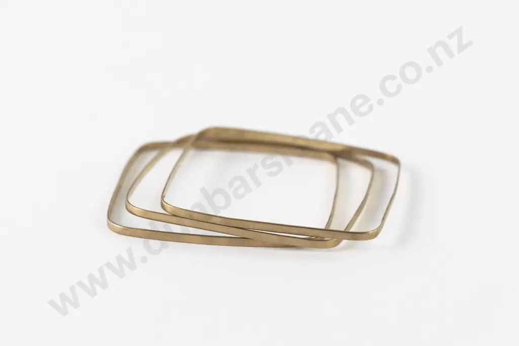 Three 9ct Plain Square Bangles Image 1++