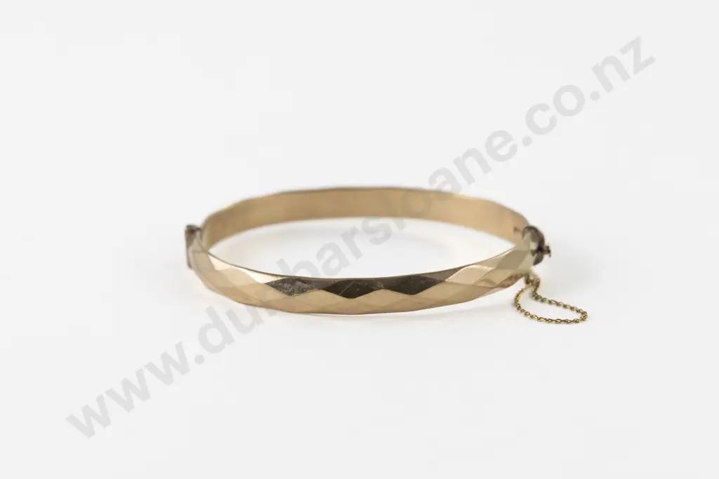 9ct Metal Core Hinged Snap Bangle Image 1++