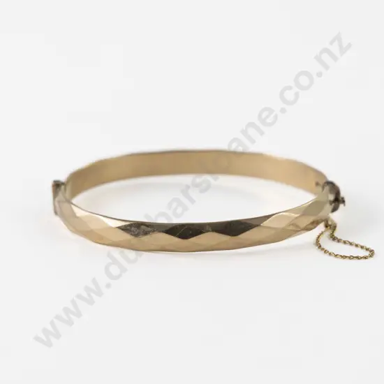 9ct Metal Core Hinged Snap Bangle