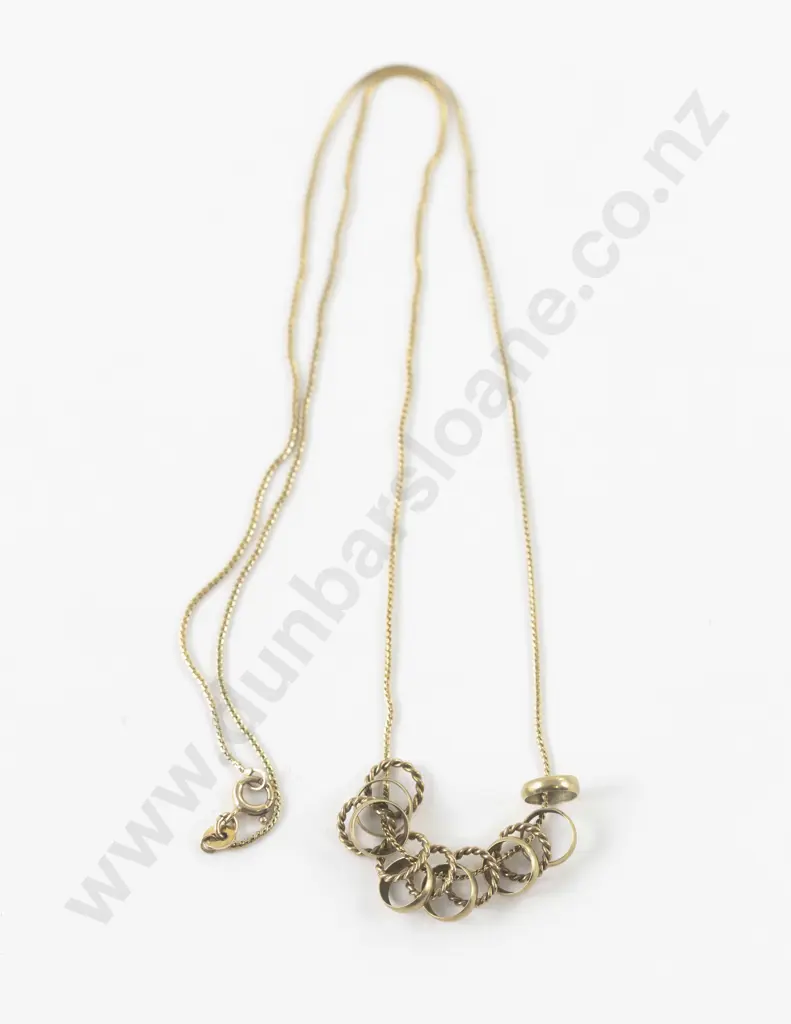 9ct 'Lucky Rings' Pendant Necklace Image 1++