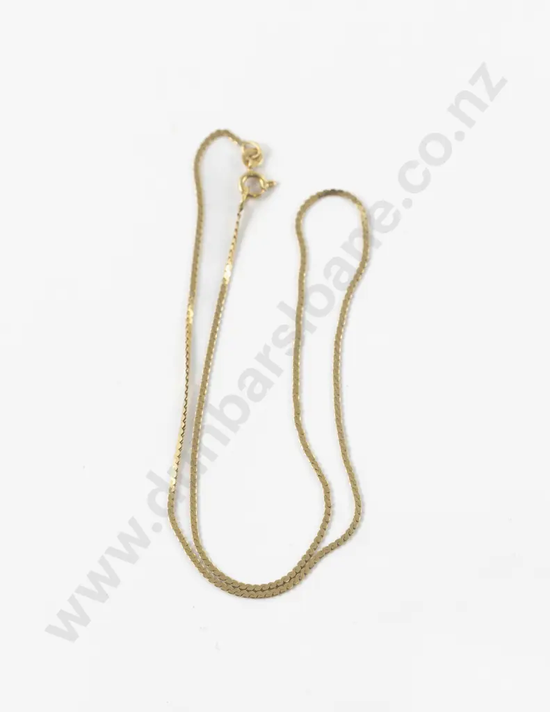 18ct Fine Snake Link Neck Chain Image 1++