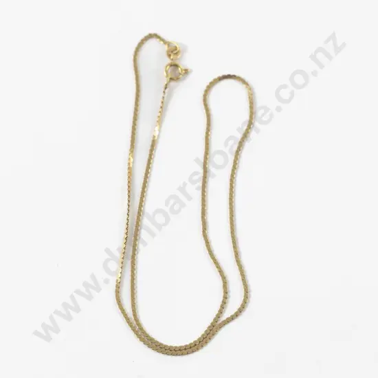 18ct Fine Snake Link Neck Chain