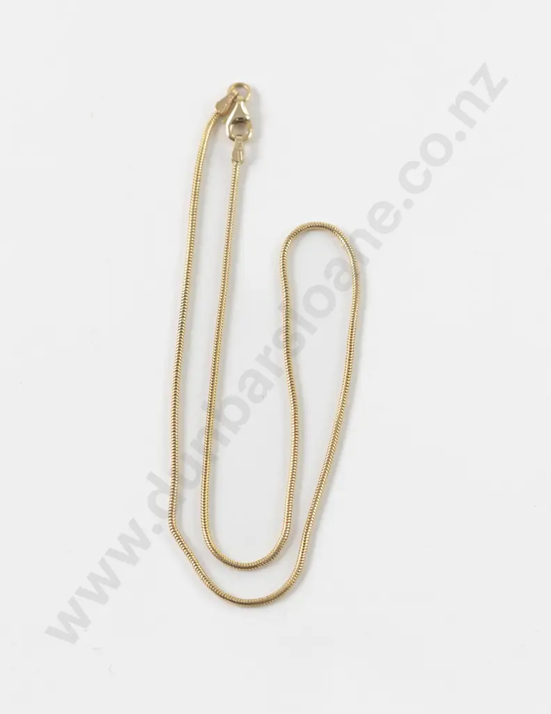 14ct Fine Snake Link Neck Chain Image 1++