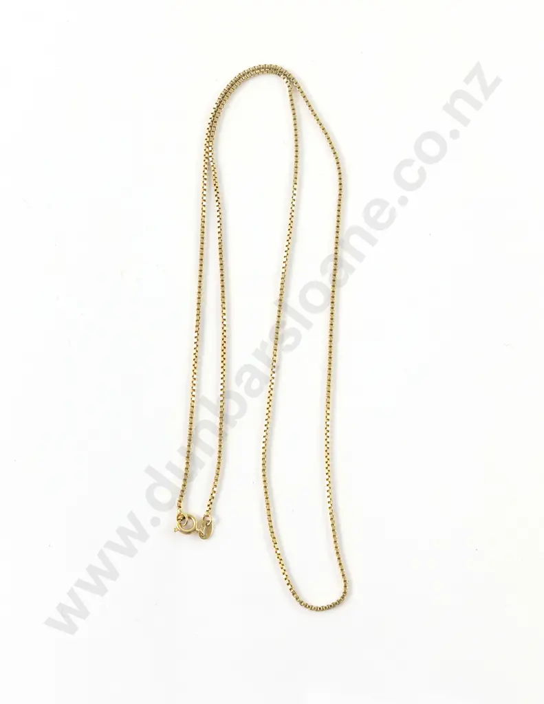 14ct Fine Box Link Neck Chain Image 1++