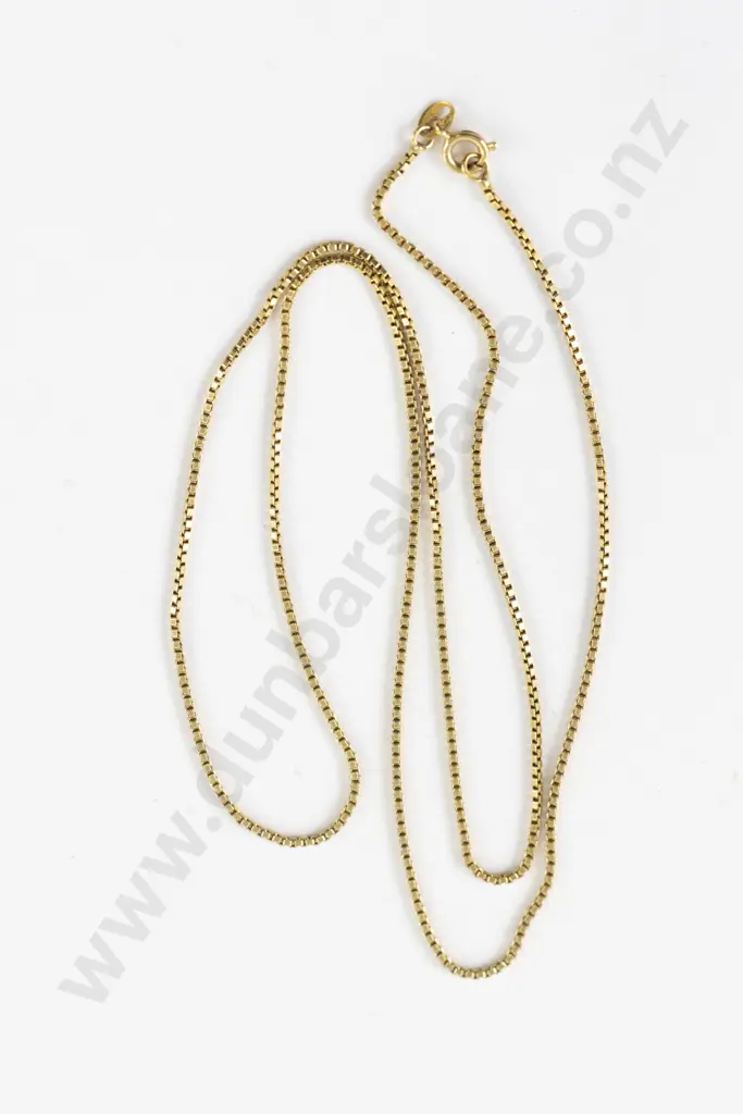 14ct Fine Box Link Neck Chain Image 1++