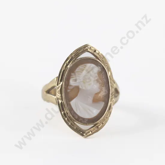 9ct Classical Portrait Cameo Ring