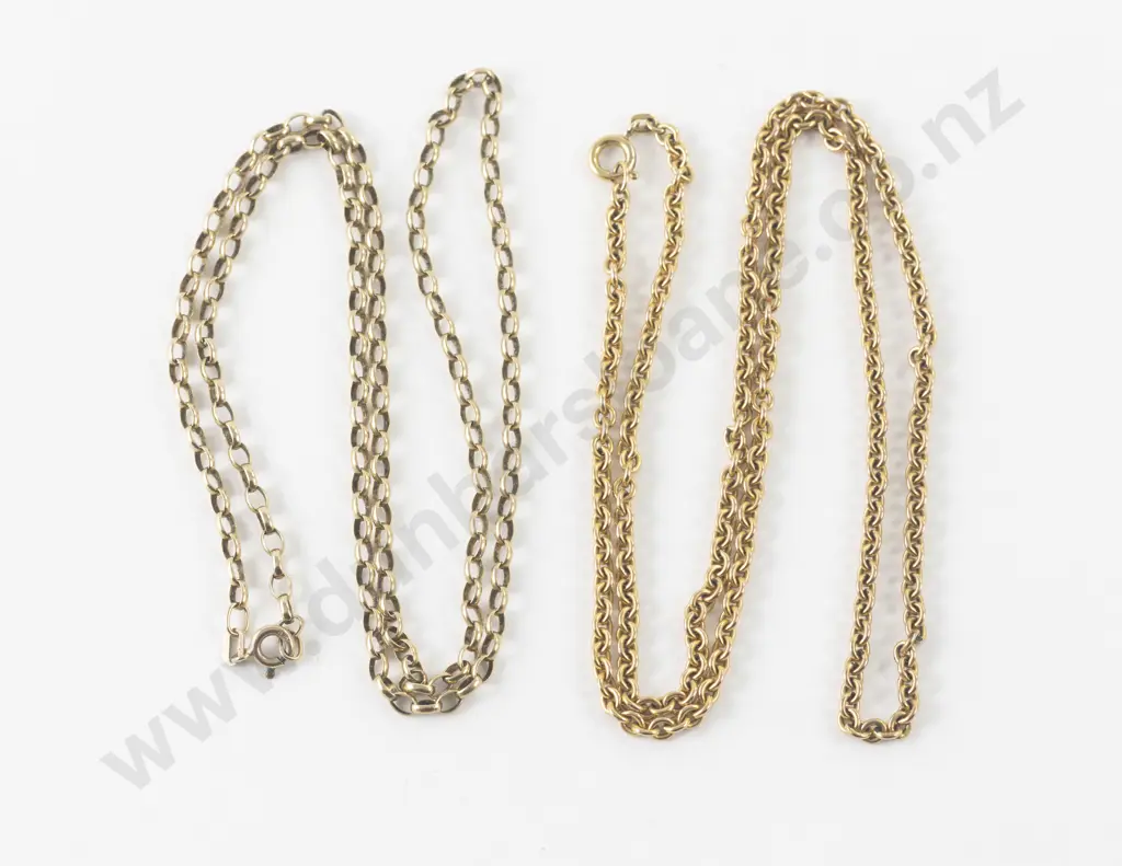 9ct Trace Link Neck Chain and Plated Chain Image 1++