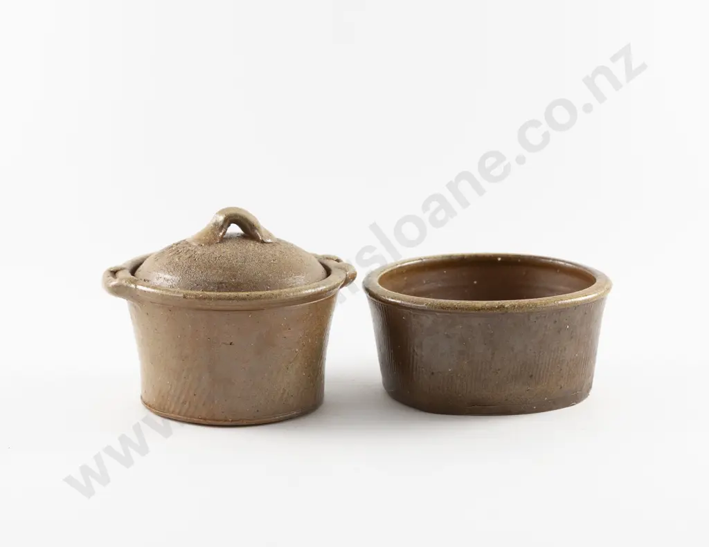NZ Pottery Lidded Tureen & Dish Image 1++