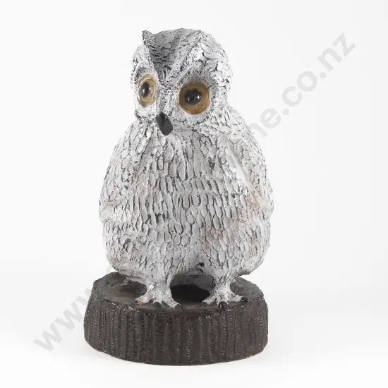 Glazed Terracotta Owl Figure
