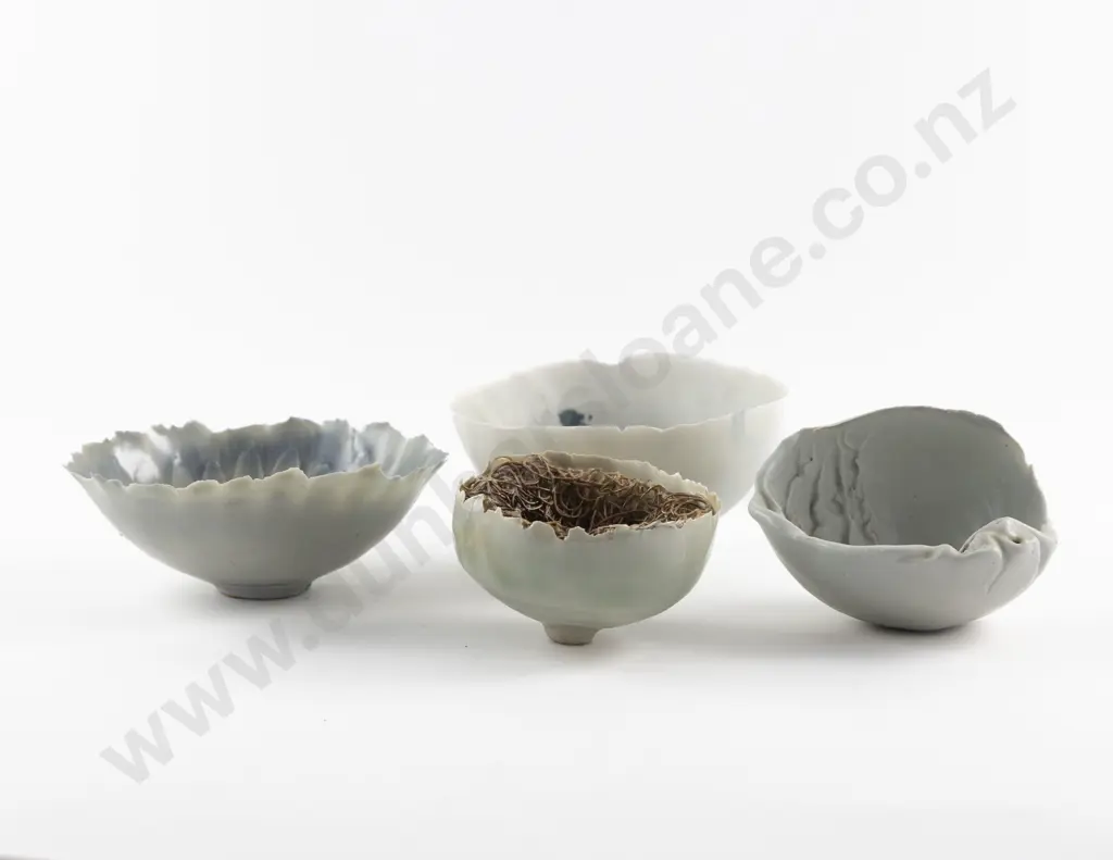 Four David Brokenshire Porcelain Vessels Image 1++