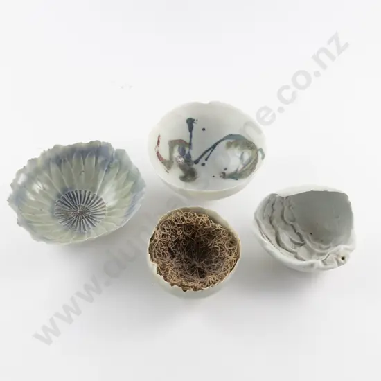 Four David Brokenshire Porcelain Vessels