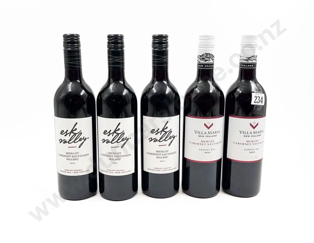 NZ Five Assorted Merlot Cabernet Sauvignon Image 1++