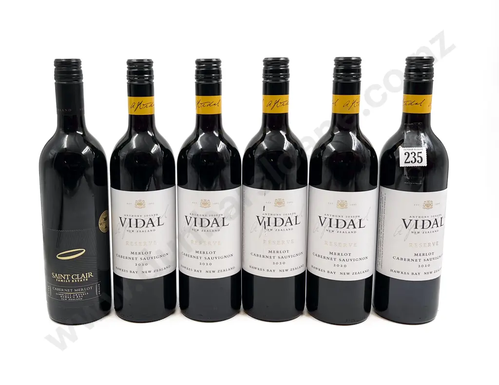 NZ Six Assorted Merlot Cabernet Sauvignon Image 1++