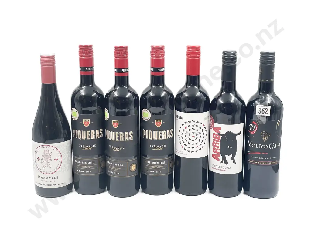 Seven Assorted Spanish Red Wines Image 1++