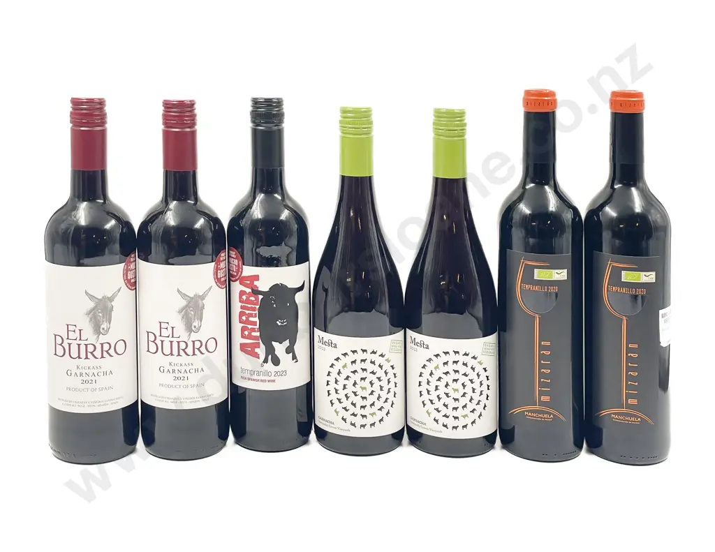 Seven Assorted Spanish Red Wines Image 1++
