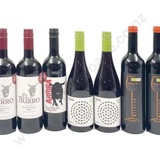 Seven Assorted Spanish Red Wines