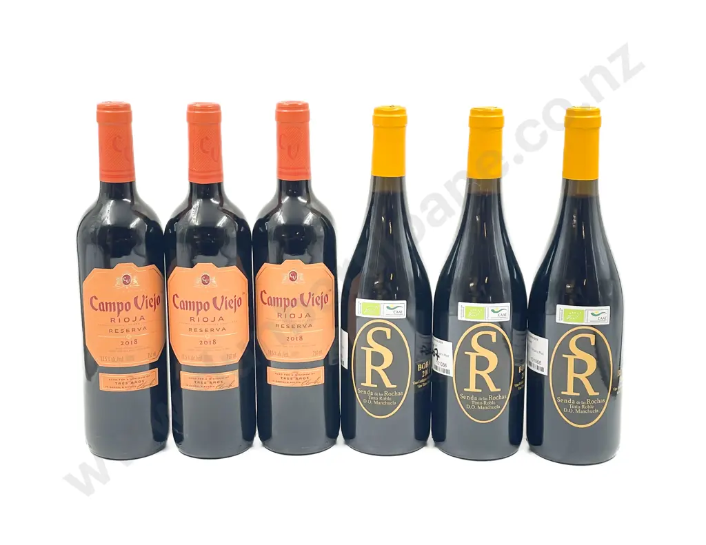 Six Assorted Spanish Red Wines Image 1++