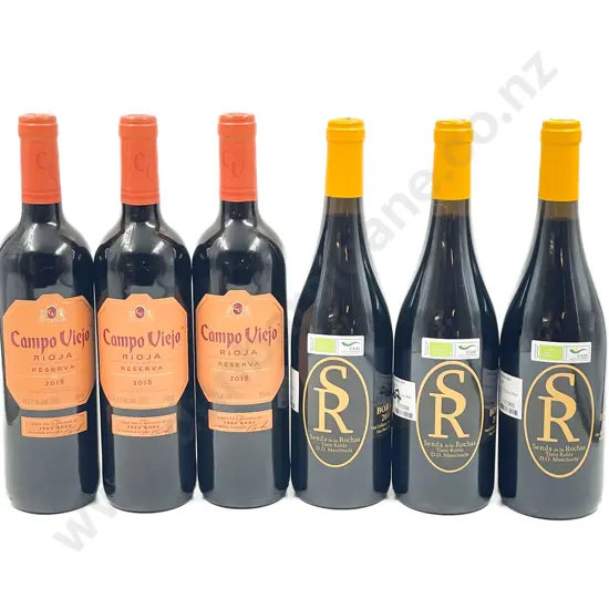 Six Assorted Spanish Red Wines