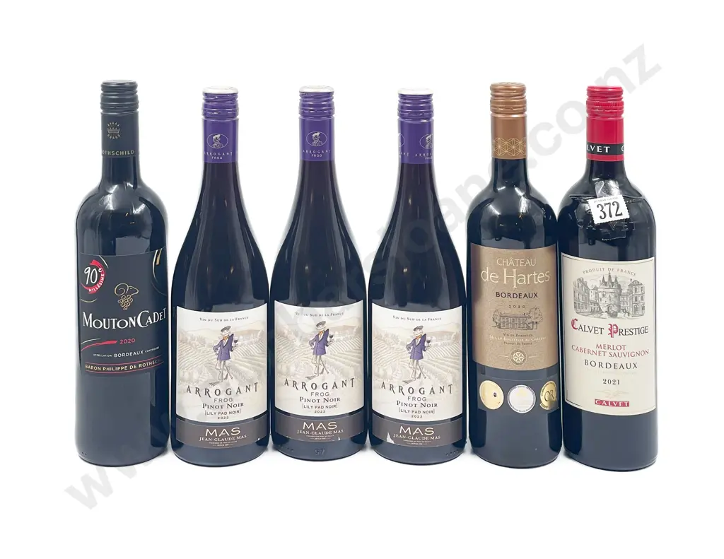 Six Assorted French Red Wines Image 1++