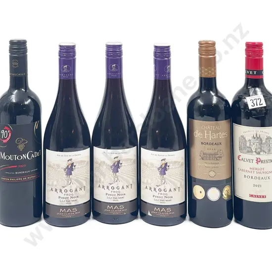 Six Assorted French Red Wines