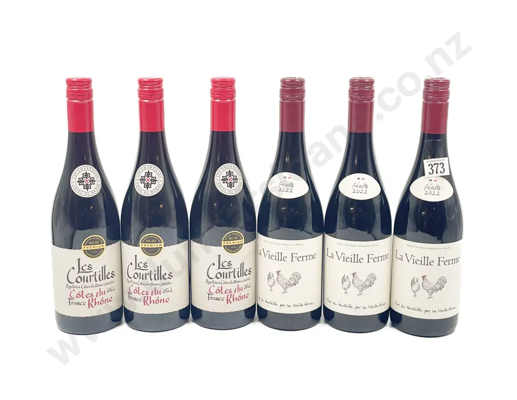 Six Assorted French Red Wines Image 1++